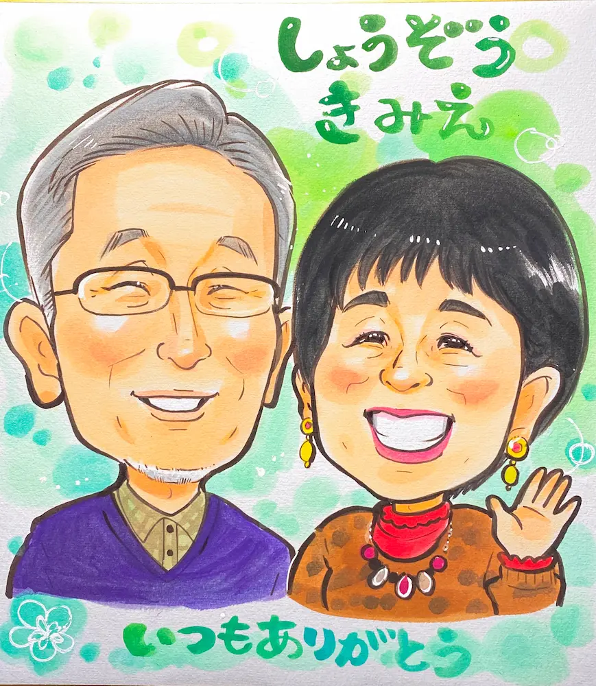 大磯プリンスホテルで描いた似顔絵