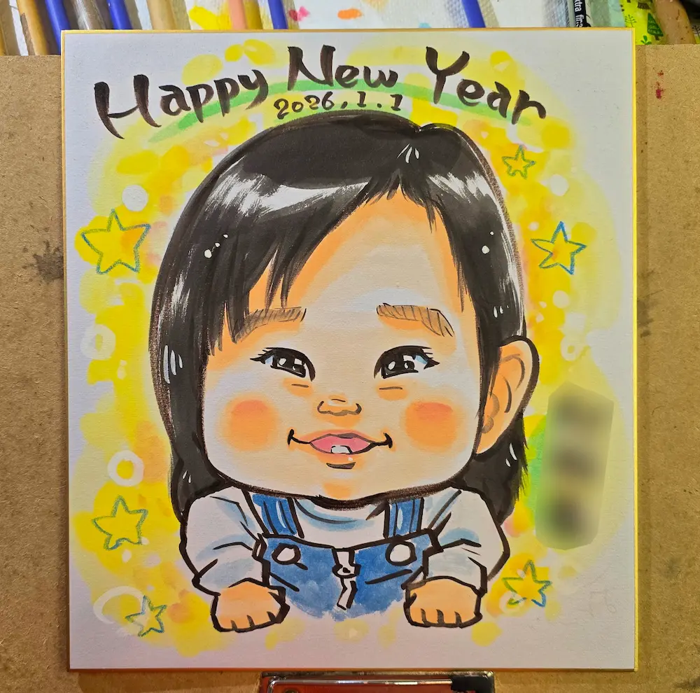 大磯プリンスホテルで描いた似顔絵