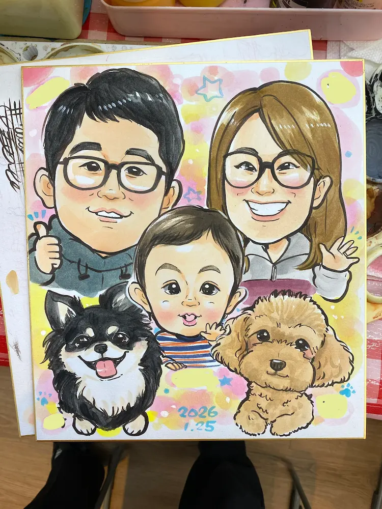 ユニディ湘南平塚店で似顔絵イベント